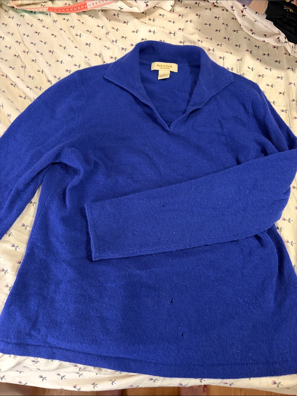 Peck & Peck Royal Blue Cashmere Sweater